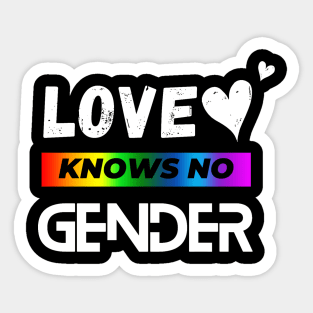 Love Knows No Gender Sticker